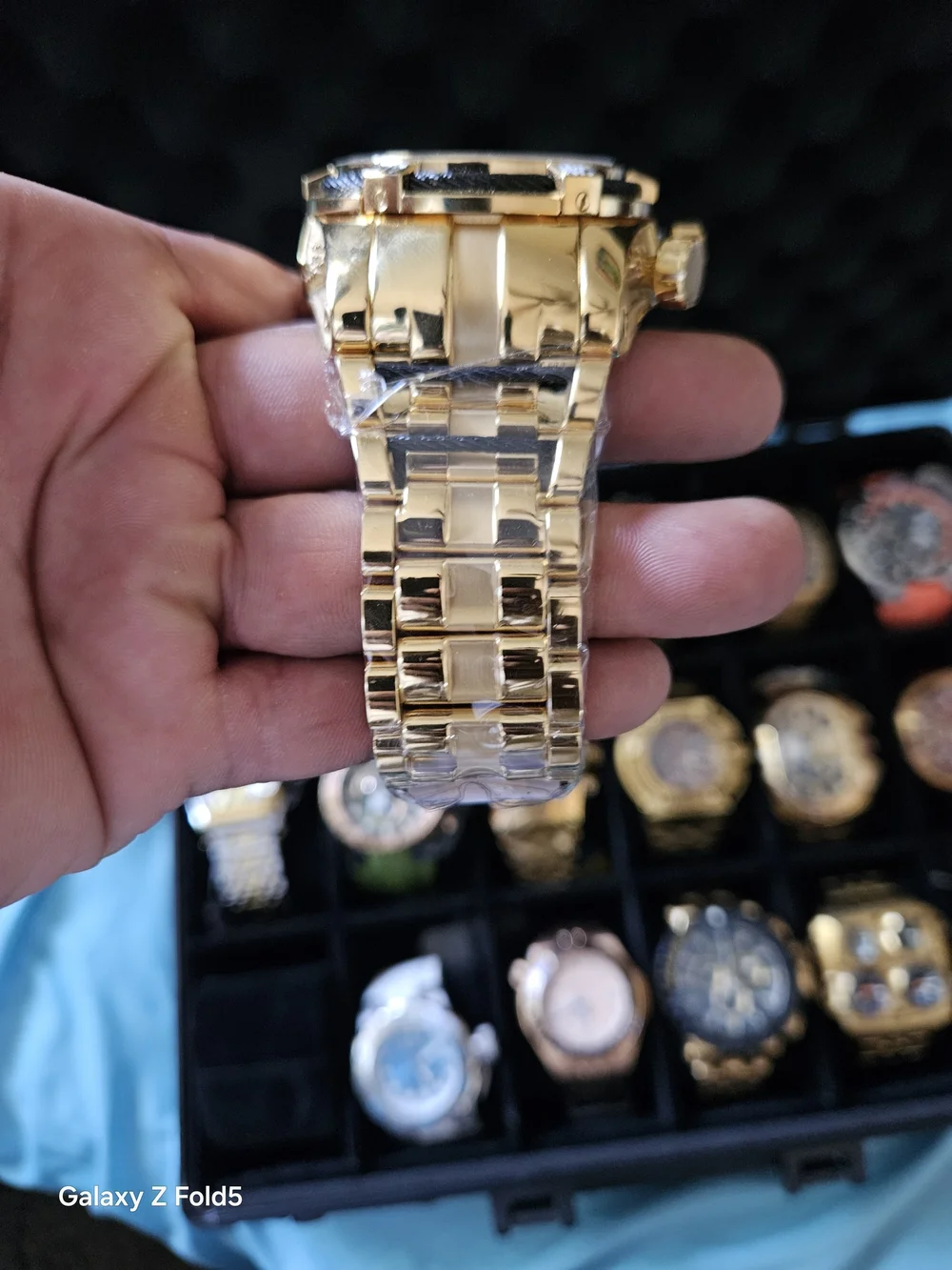 Invicta Bolt ZuesMen's Gold-Tone Chronograph Watch with Black Dial 52mm